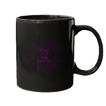 Discover Blessed and Highly Favored Purple Mugs