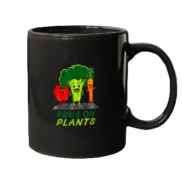 Discover runs on plants vegan vegetarian runner broccoli gi Mugs