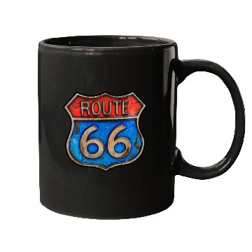 Discover Route 66 vintage sign - Rusty metal Mugs