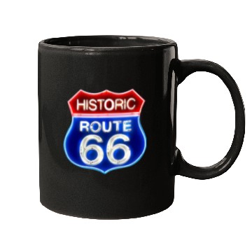 Discover Route 66 neon sign Mugs