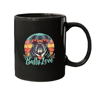 Discover Dog Love Bully Retro Mugs Dog owner Bully lover
