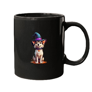 Discover Halloween Witch Dog Mugs