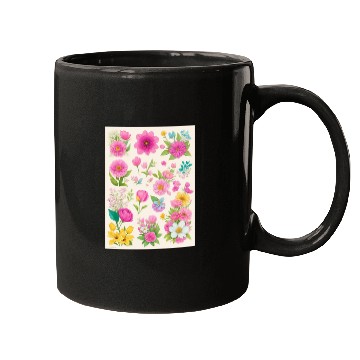 Discover Buttercup and Marigold Spring Flowers Mugs