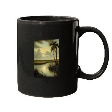 Discover Tropical Landscape with Palm Tree and Water Mugs