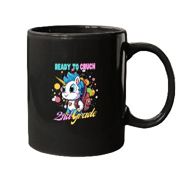 Discover Ready To Crush 2nd grade Unicorn Back To School Mugs