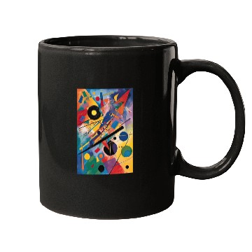 Discover Vibrant Abstract Geometric Painting Mugs