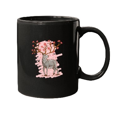 Discover Cherry Blossom Deer Sakura Mugs