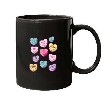 Discover Love Me Kiss Me Pleasure Me Candy Hearts Mugs