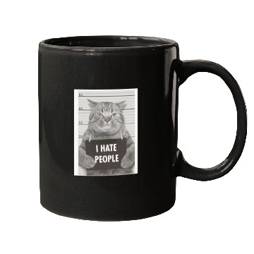 Discover I hate people cat Mugs