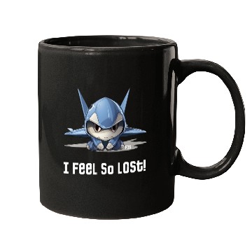Discover Little Lost Cute F35 Fighter Plane Illustration Mugs