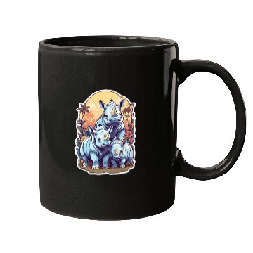 Discover Rhinos Kawaii Mugs