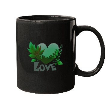 Discover Love Design Leaves Greens Mugs