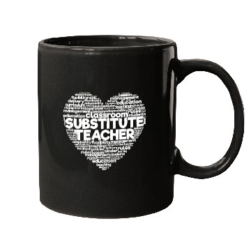 Discover Substitute Teacher Word Cloud Back To School Mugs