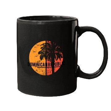 Discover Artistic Dominican Republic Cool Palm Tree Mugs