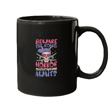 Discover Spooky Horror Skateboarder Halloween Skateboarding Mugs