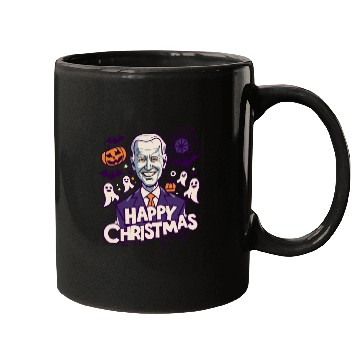 Discover Happy Christmas Joe Biden Funny Halloween Mugs