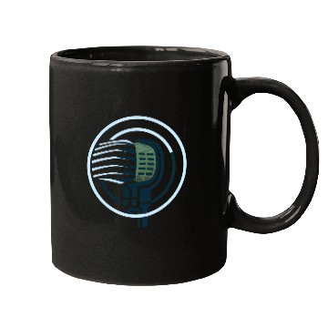 Discover Radio microphone ringed planet Mugs