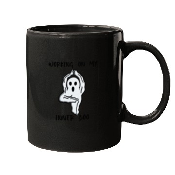 Discover ghost halloween relax yoga Mugs