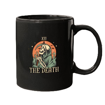 Discover The Death Magic Tarot Skeleton Halloween Mugs