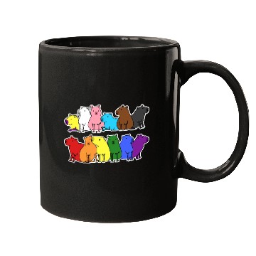 Discover Pride Progress Flag Capybara Design for Equality Mugs