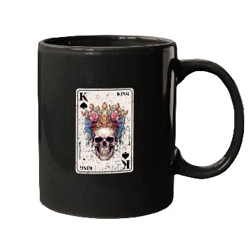 Discover King on Spades Horror Halloween Card Game Creepy Mugs