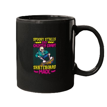 Discover Spooky Horror Skateboarder Halloween Skateboarding Mugs