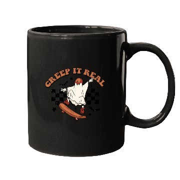 Discover Creep It Real Halloween Ghost Skating Mugs
