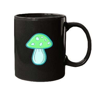 Discover Mushroom CV2 Light Green and Blue Mugs