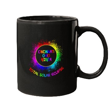 Discover Total Solar Eclipse Cincinnati Ohio 4/28/24 Kids Mugs