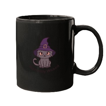 Discover Wicked Cat Witch Funny Halloween Witch Mugs