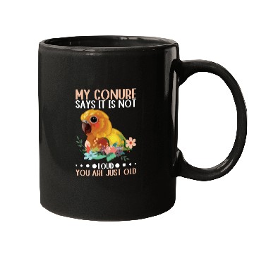 Discover My Conure says it is not loud sun Conure Mugs