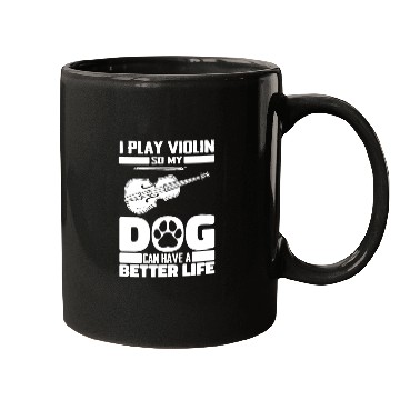 Discover Violin Violinist Dog Mugs