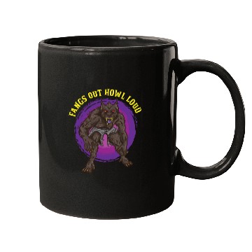 Discover Funny Horror Werewolf Lycanthropy Full Moon Shapes Mugs