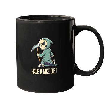 Discover Cute Chibi Grim Reaper Mugs