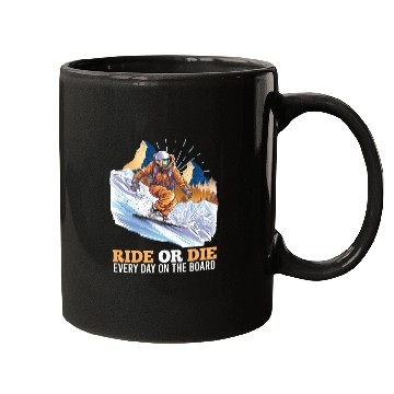 Discover Snowboarding Ride 'n Die Snowboarder Extreme Mugs