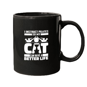 Discover Pilates Instructor Teacher Cat Mugs