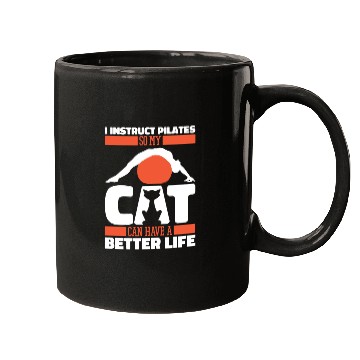 Discover Pilates Instructor Teacher Cat Mugs