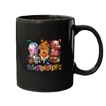 Discover Happy Hallothanksmas Coffee Latte Halloween Mugs