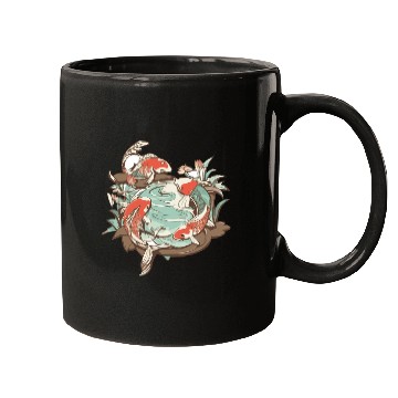 Discover Tranquil Oasis: Koi Pond Serenity Mugs