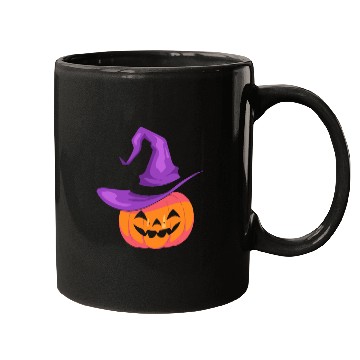 Discover Pumpkin with hat Mugs - Happy Halloween Day