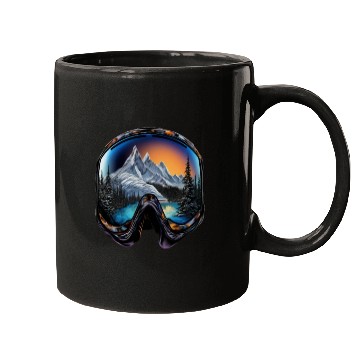 Discover Skiing Ski Googles Mountains Alps Skier Mugs