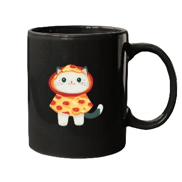 Discover Cat in pizza costume Mugs