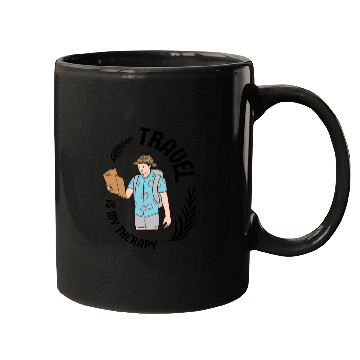 Discover Travel Is My Therapy 2 Mugs