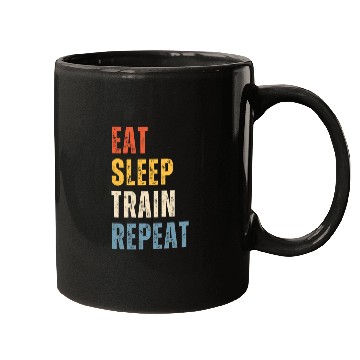 Discover EAT SLEEP TRAIN REPEAT Mugs