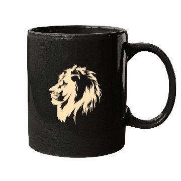 Discover Lion Portrait (sand) Mugs