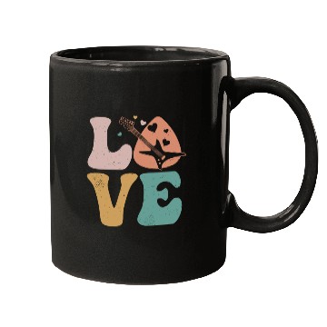Discover E-Guitar Electronic Guitar LOVE Mugs