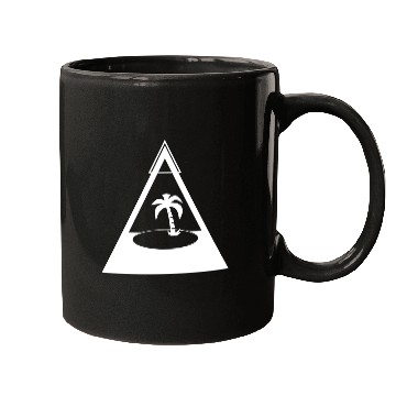 Discover Palm Tree With Triangles Mugs