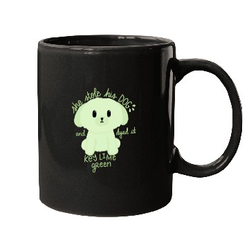 Discover Key Lime Green Dog Mugs