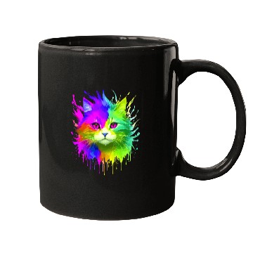 Discover Rainbow Cat Cat Kitten Lovers Apparel tie-dye Mugs
