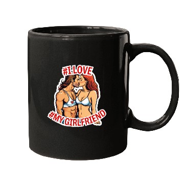 Discover #I love my Girlfriend Version 2 Mugs